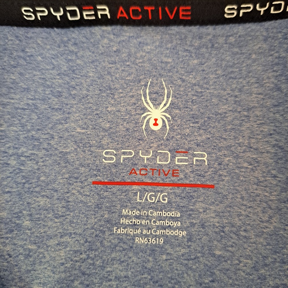 Spyder Active Top Womens Large Blue New Long Sleeve Thumbhole 861-223-B9 - Picture 3 of 4